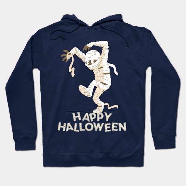 Mummy Scary and Spooky Happy Halloween Funny Graphic Hoodie by SassySoClassy